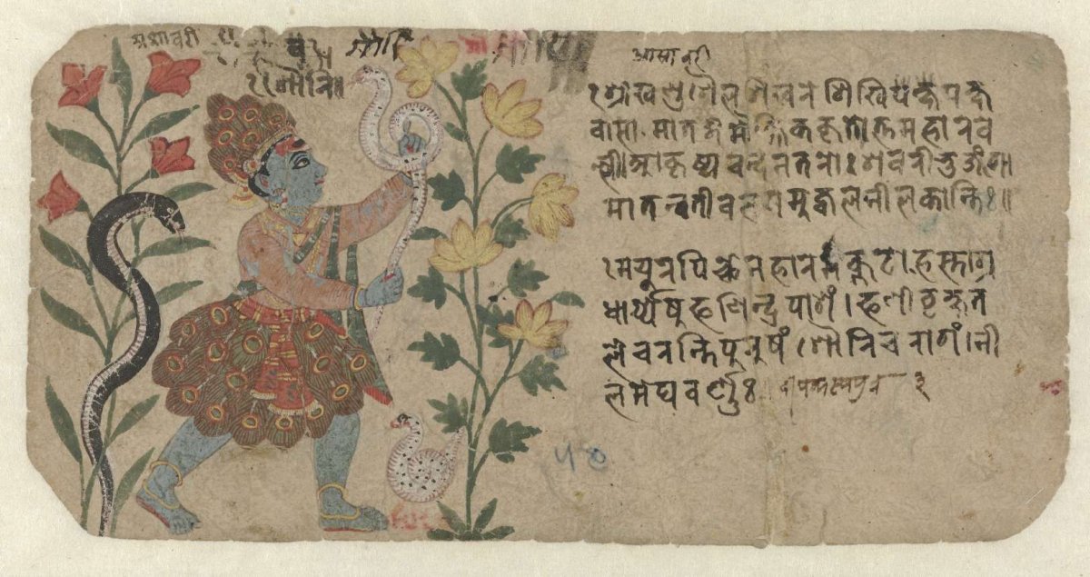 Forest dweller with peacock feathers, anonymous, 1600 - 1699