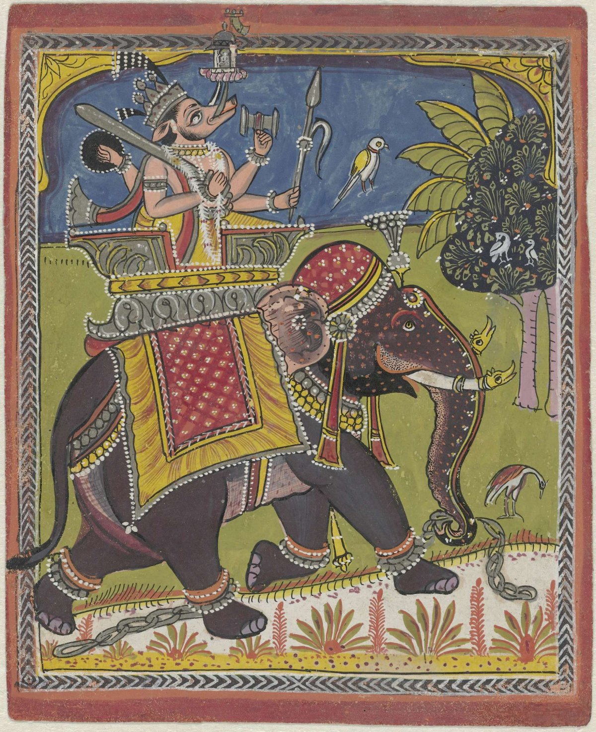 Varaha (Vishnu as boar) riding an Elephant, anonymous, 1800 - 1899