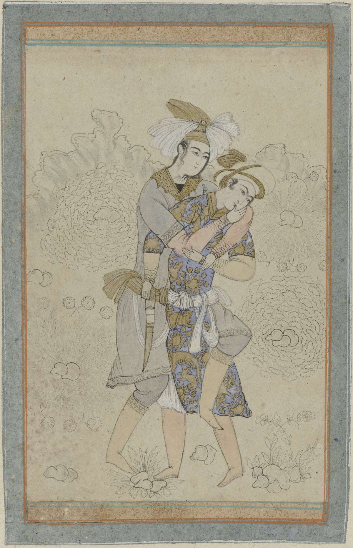 Two Young Men in an Erotic Embrace, anonymous, c. 1866 - c. 1899
