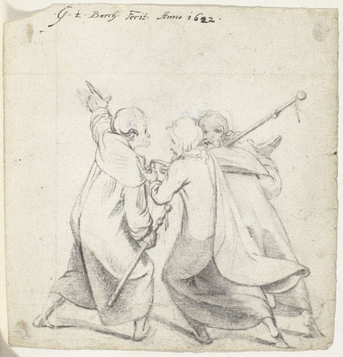 On the road to Emmaus, Gerard ter Borch (I), 1622