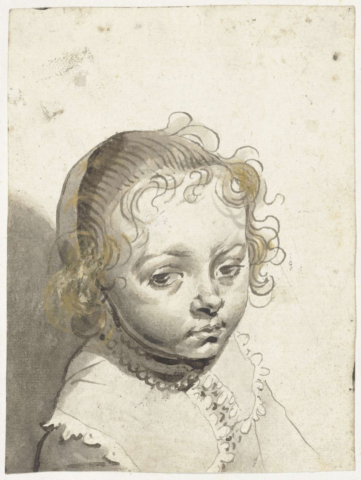 Head of a blond child, Gerard ter Borch (I), 1594 - 1662