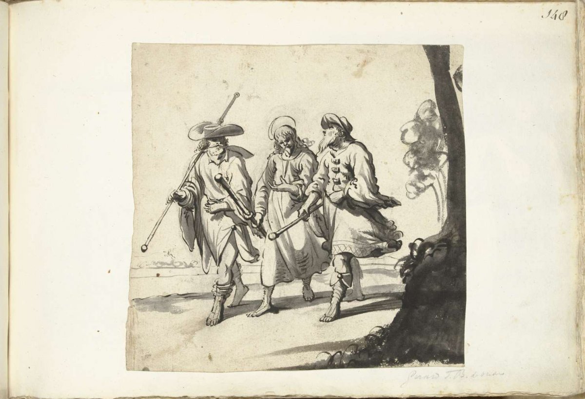 On the road to Emmaus, Harmen ter Borch, 1655 - 1667