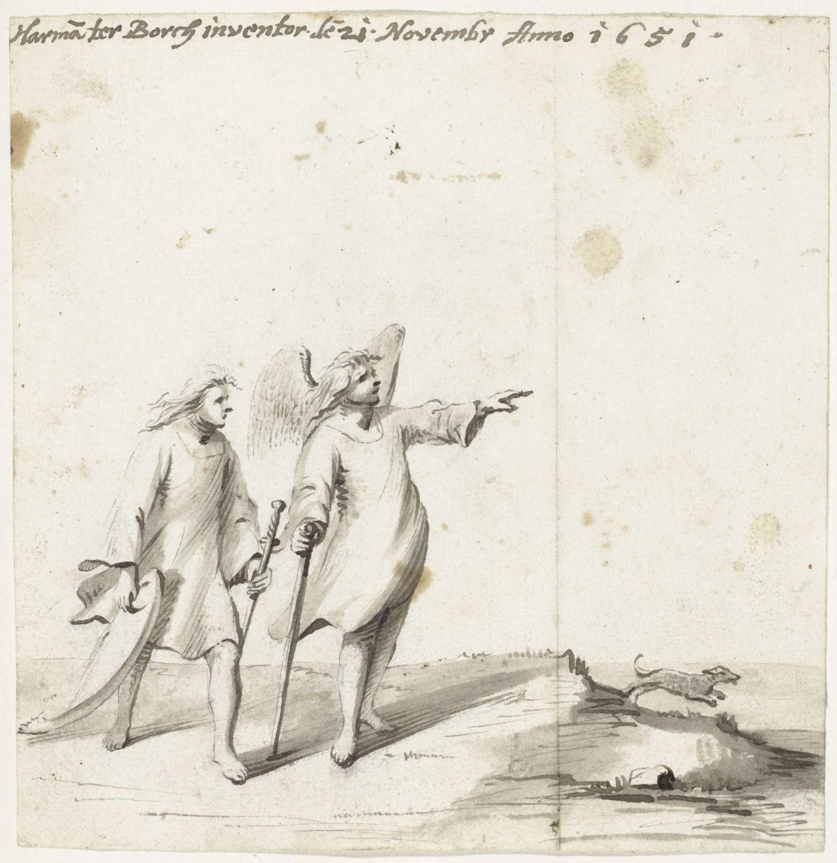 Tobias en de engel, Harmen ter Borch, 1651