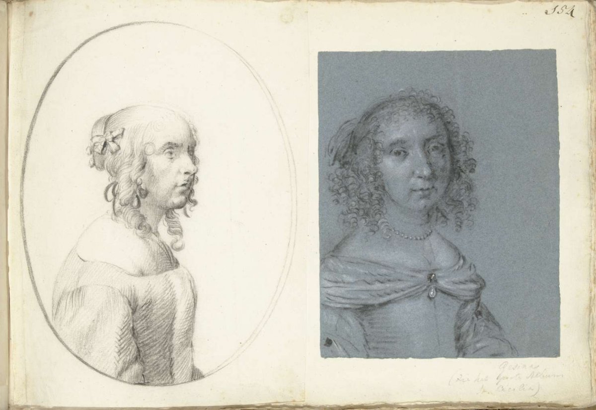 Two portraits of women, Gesina ter Borch, 1643 - 1690