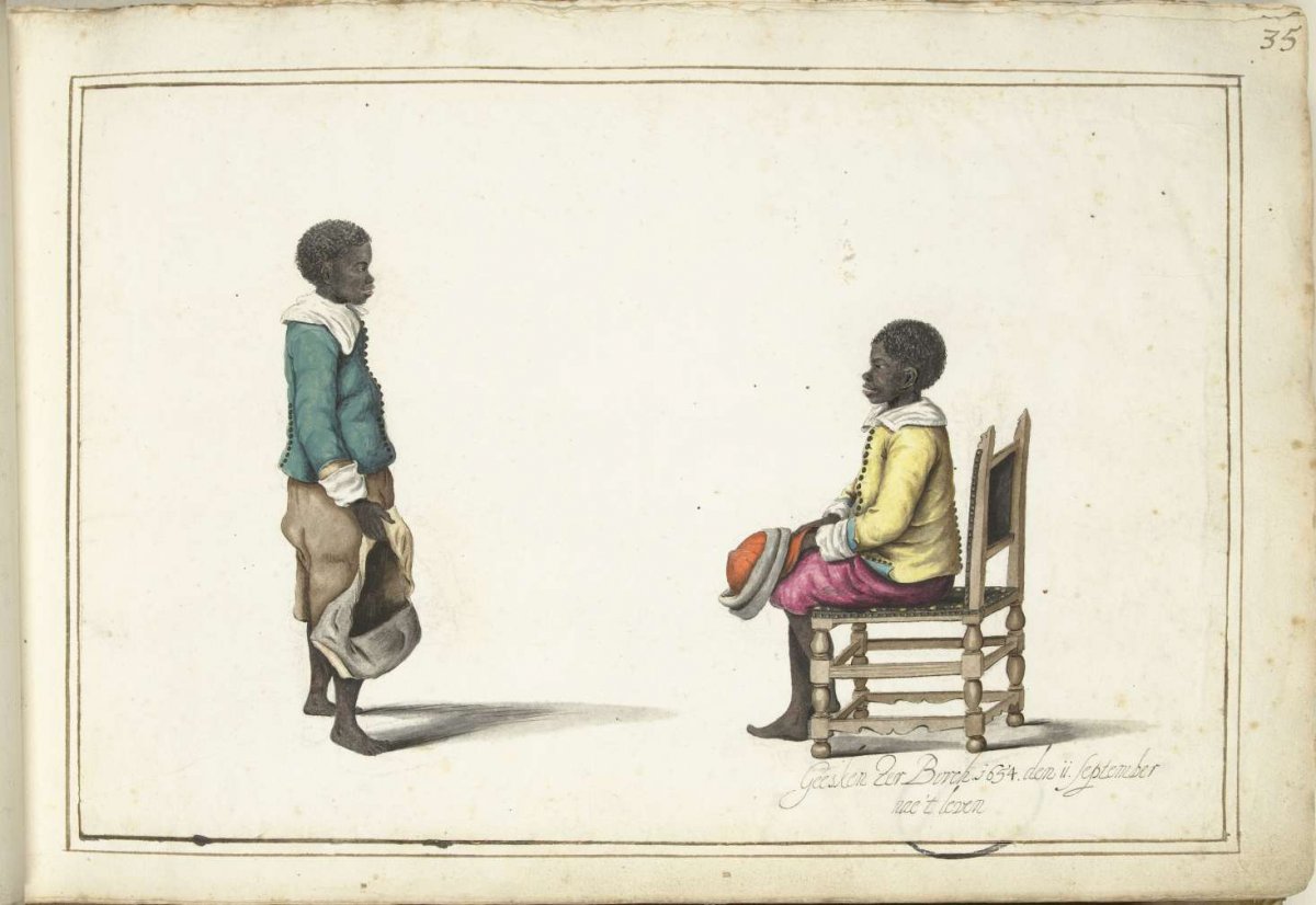 Two African boys, Gesina ter Borch, 1654