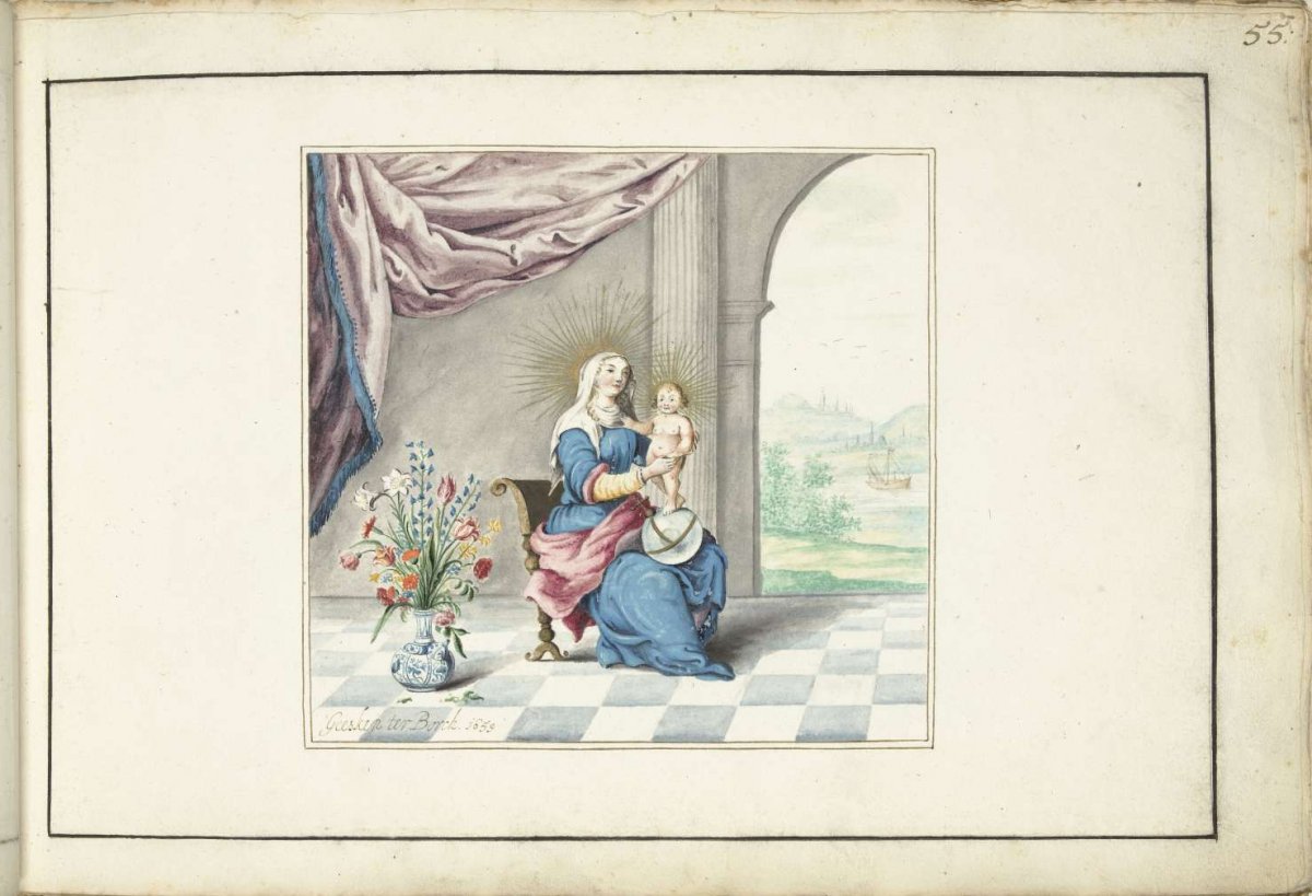 Blessed Virgin with the Child, Gesina ter Borch, 1659