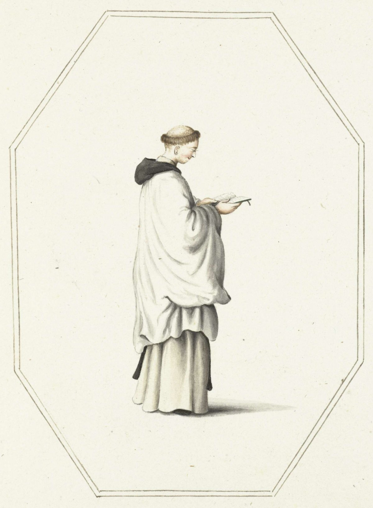 Lezende broeder, Gesina ter Borch, c. 1657