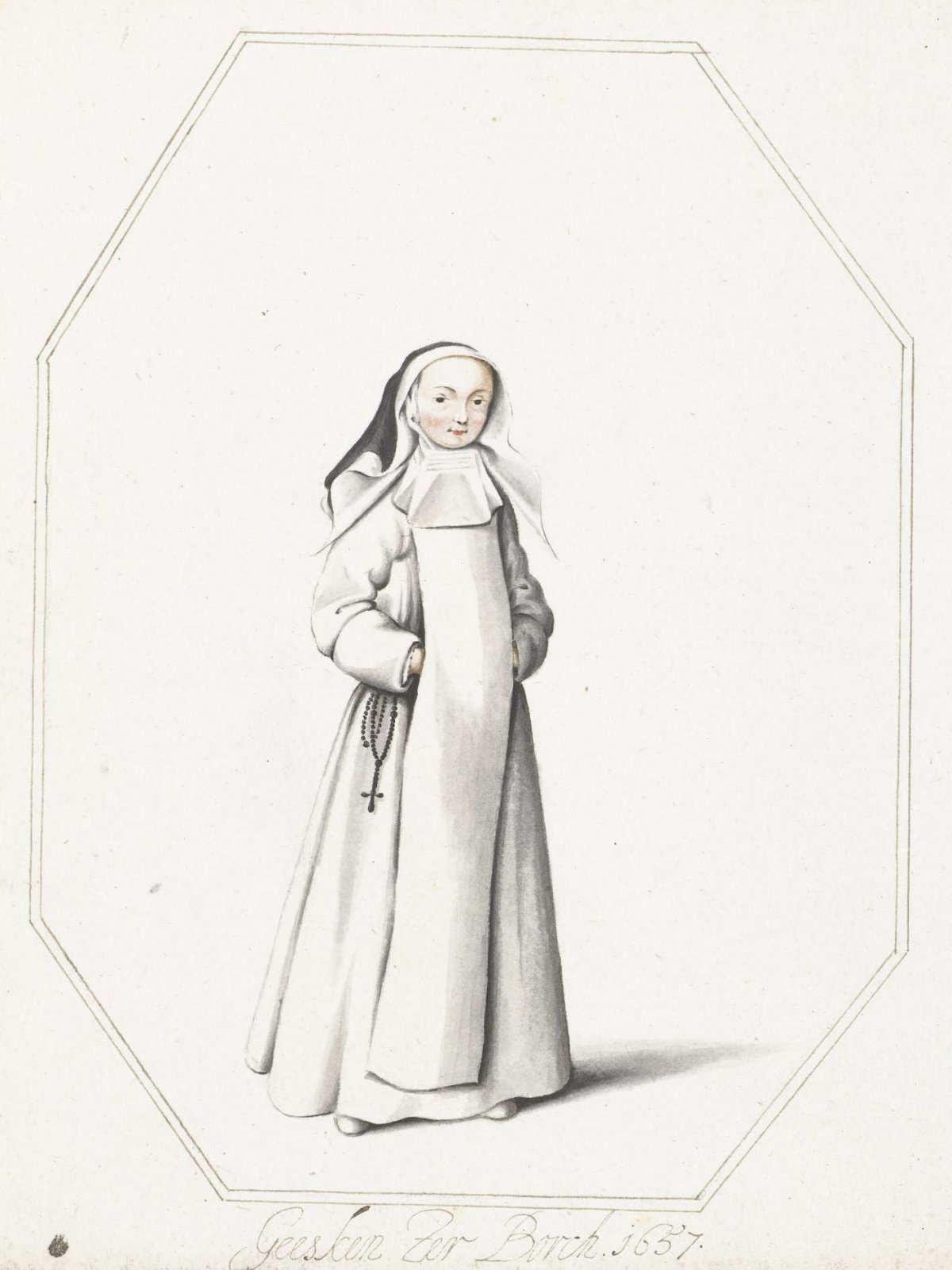 Standing Nun, Gesina ter Borch, 1657