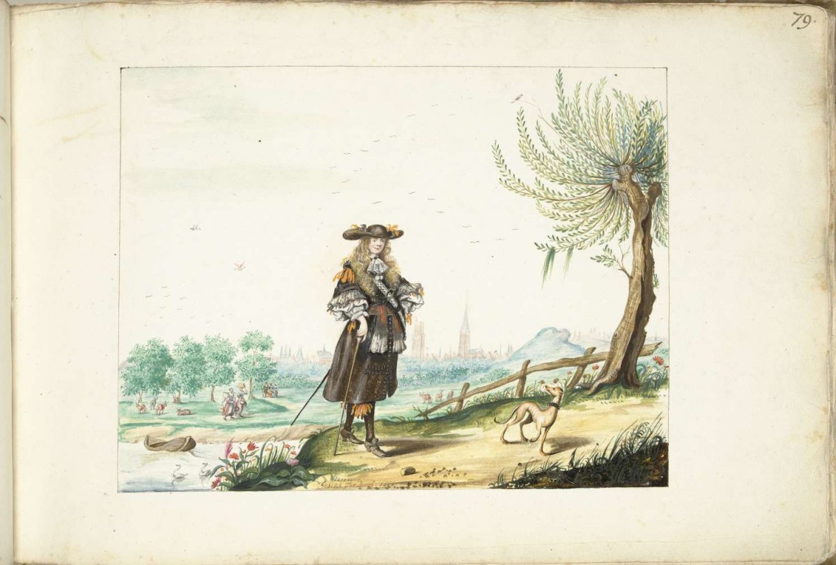 Moses ter Borch in the countryside outside Zwolle, Gesina ter Borch, c. 1667 - c. 1670