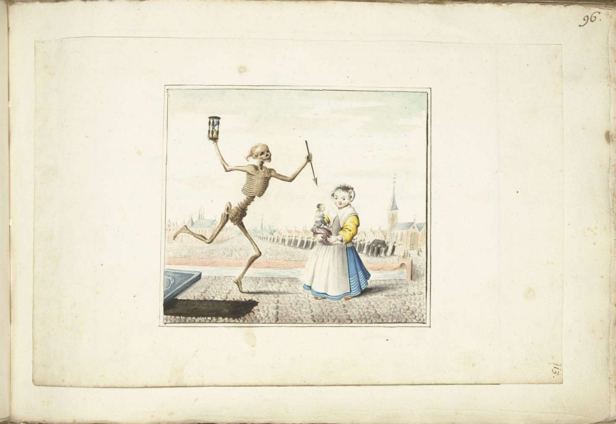 Dead next to a little girl, Gesina ter Borch, c. 1656