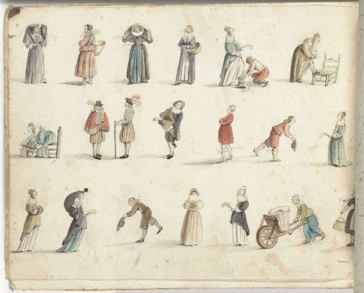 Figure studies, Gesina ter Borch, 1648