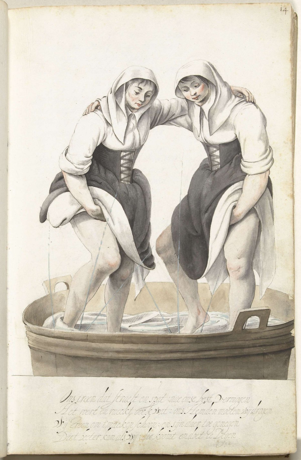 Two women pounding wax, Gesina ter Borch, c. 1652 - c. 1653