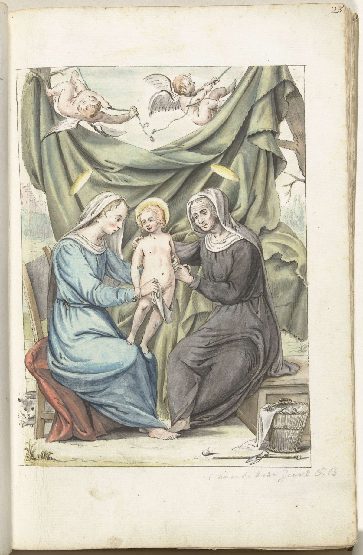 Madonna with child and Saint Anne, Gesina ter Borch, c. 1653