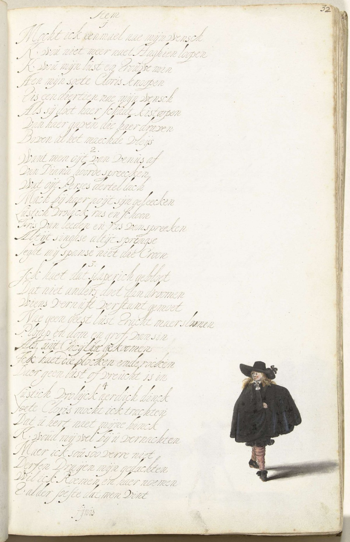 Heer in cape, Gesina ter Borch, 1653