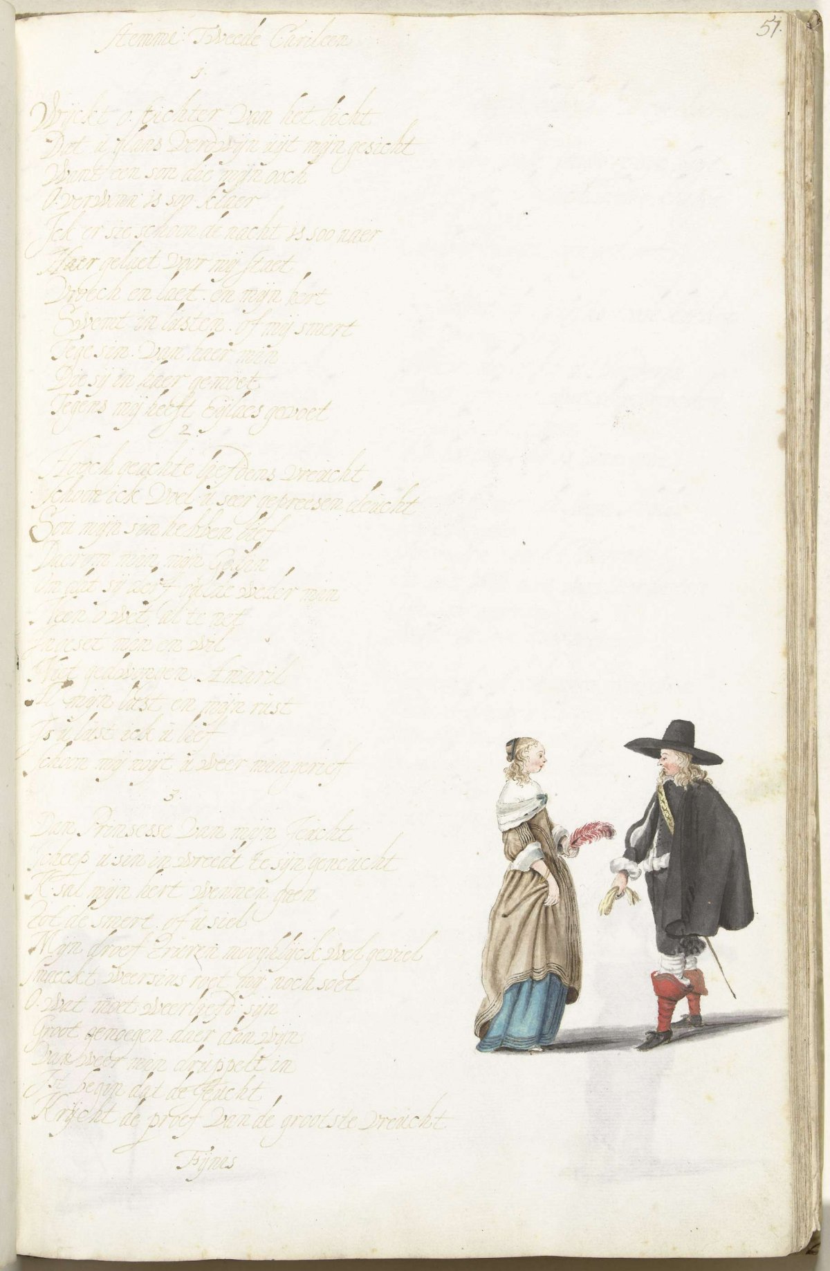 Lady and gentleman in conversation, Gesina ter Borch, c. 1654