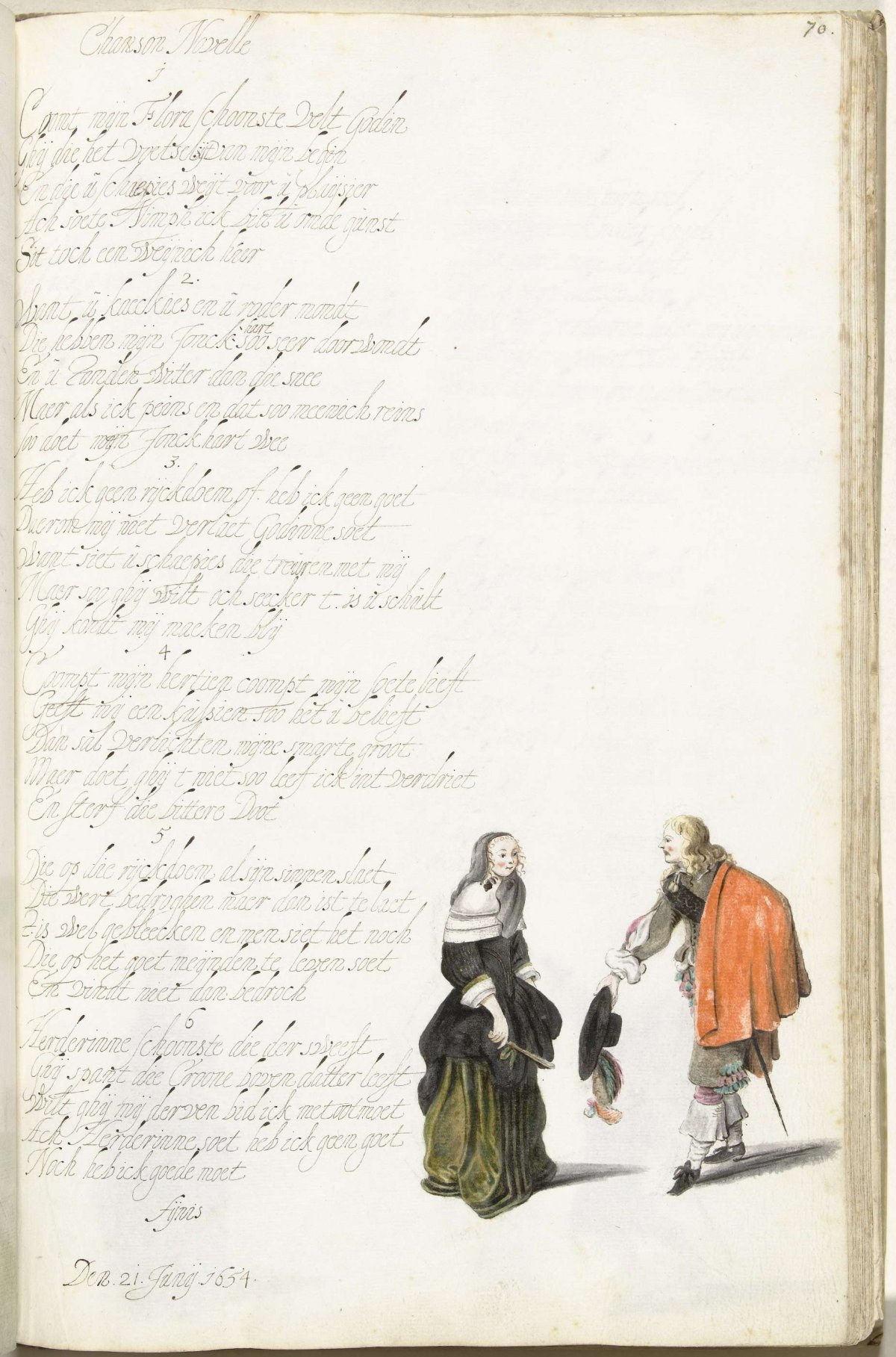 Lord greeting a lady, Gesina ter Borch, 1654