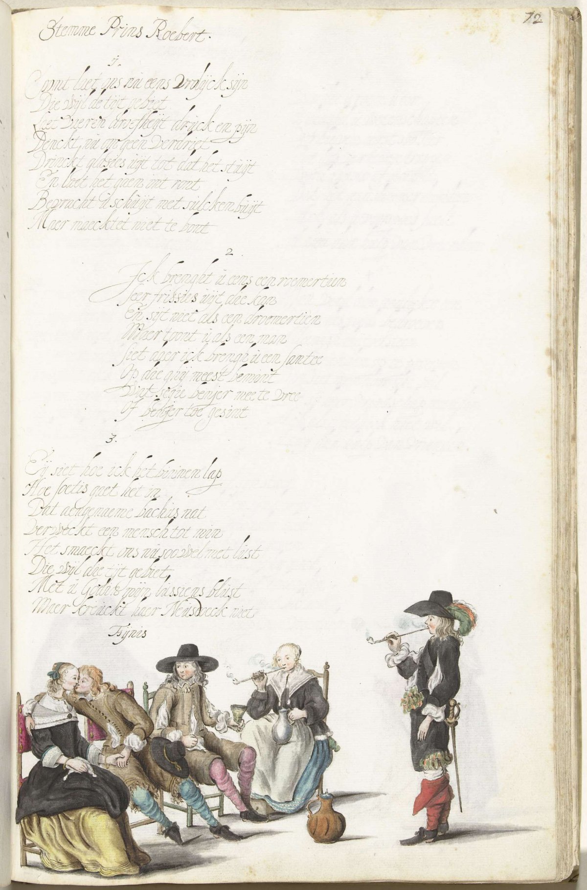 Company of five, Gesina ter Borch, c. 1654 - c. 1658