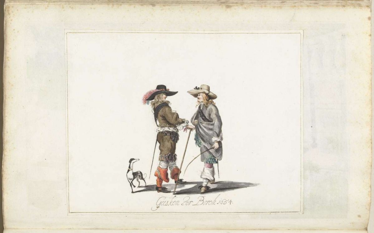 Two gentlemen in conversation, Gesina ter Borch, 1654