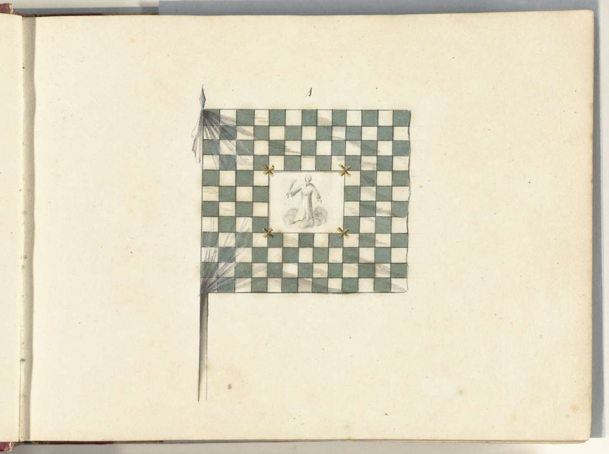 French banner captured in the battle of Spierbach, 1703, anonymous, 1713 - 1720