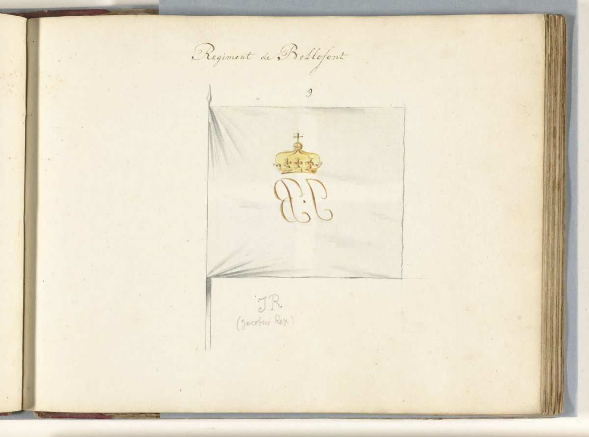 French banner captured in the battle of Malplaquet, 1709, anonymous, 1713 - 1720