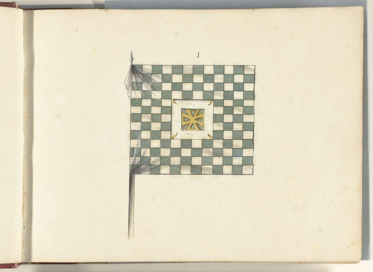 French banner captured in the battle of Spierbach, 1703, anonymous, 1713 - 1720