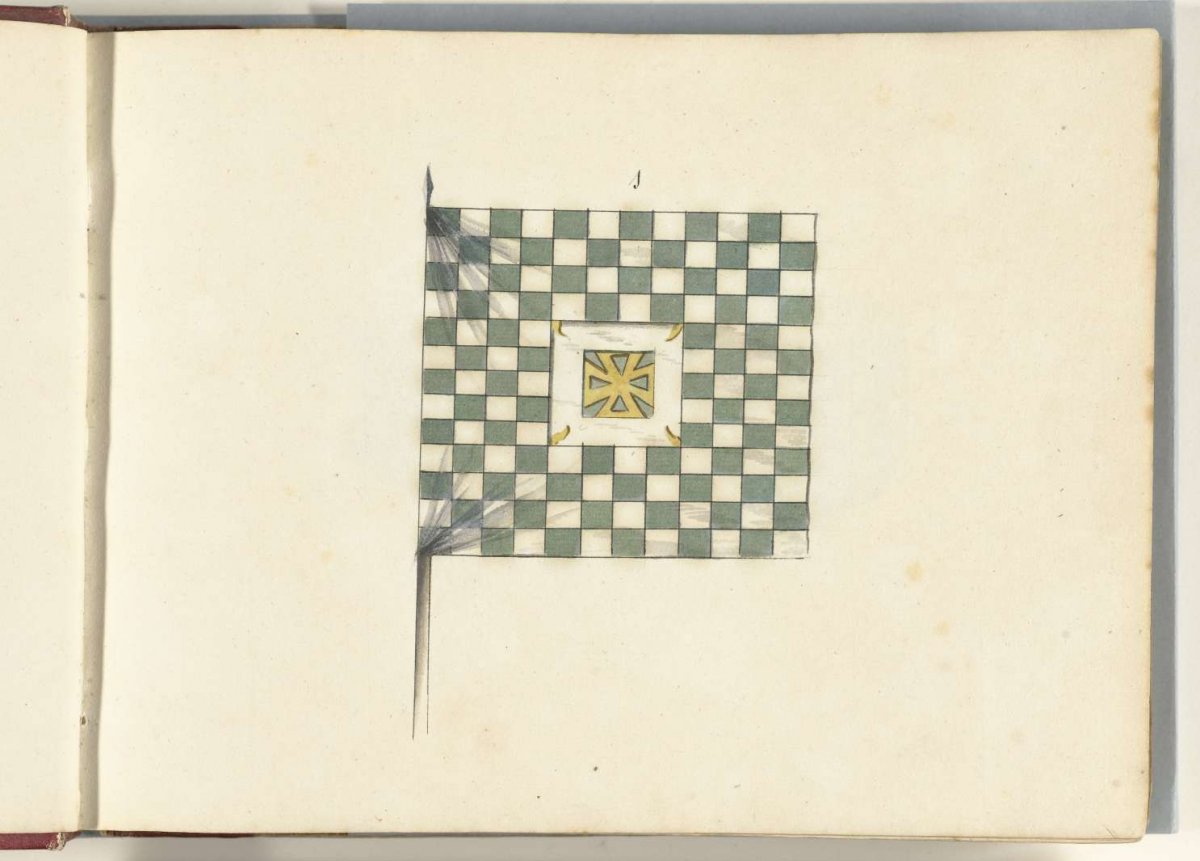 French banner captured in the battle of Spierbach, 1703, anonymous, 1713 - 1720