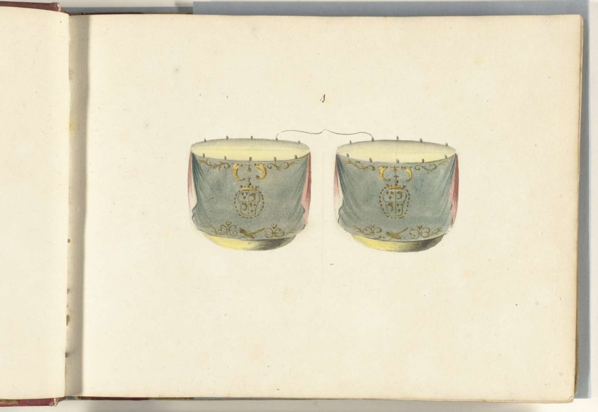 French timpani captured in the battle of Spierbach, 1703, anonymous, 1713 - 1720