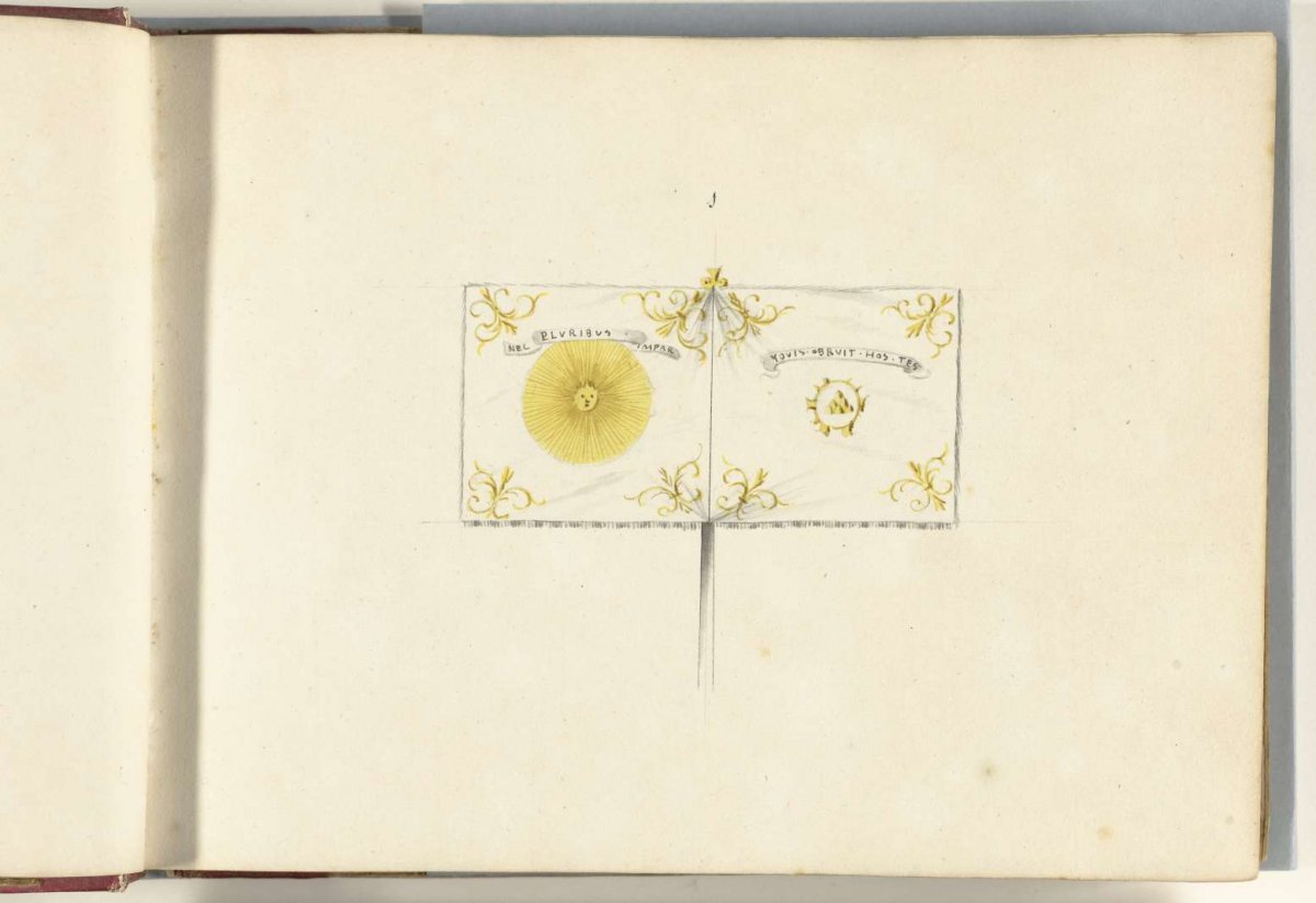 French standard captured in the battle of Spierbach, 1703, anonymous, 1713 - 1720