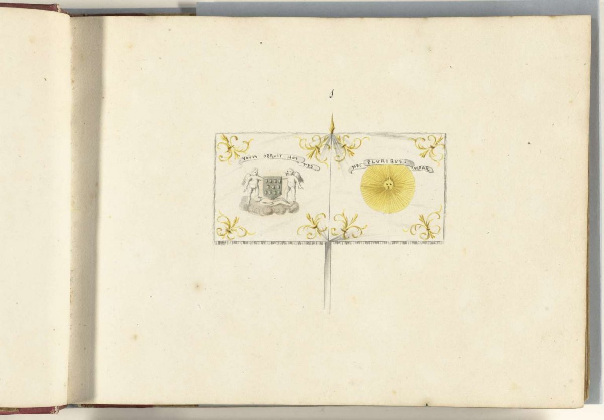 French standard captured in the battle of Spierbach, 1703, anonymous, 1713 - 1720