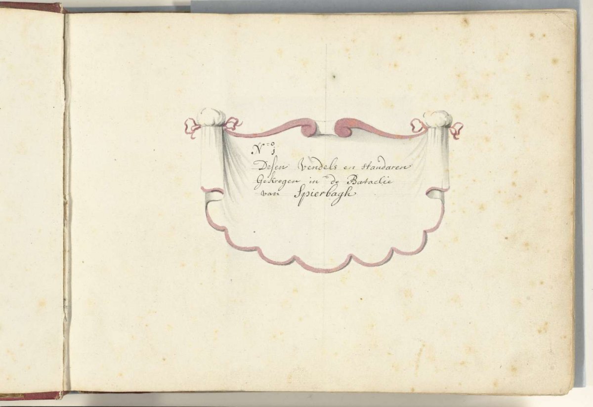 Serial title for the group of banners and standards captured in the battle of Spierbach, 1703, anonymous, 1713 - 1720