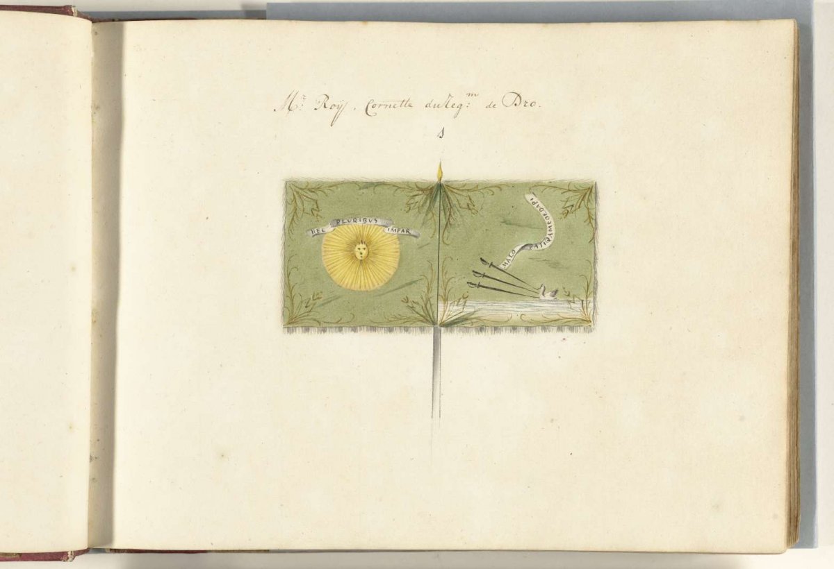 French standard captured in the battle of Spierbach, 1703, anonymous, 1713 - 1720