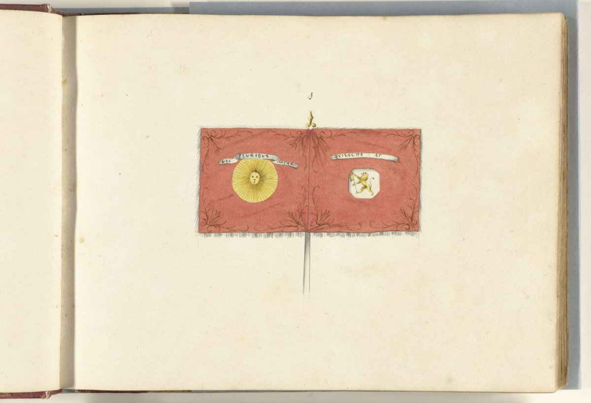 French standard captured in the battle of Spierbach, 1703, anonymous, 1713 - 1720