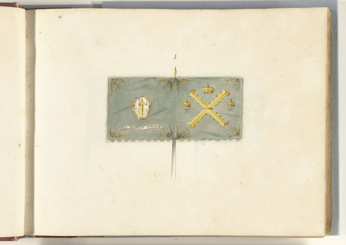 French standard captured in the battle of Spierbach, 1703, anonymous, 1713 - 1720