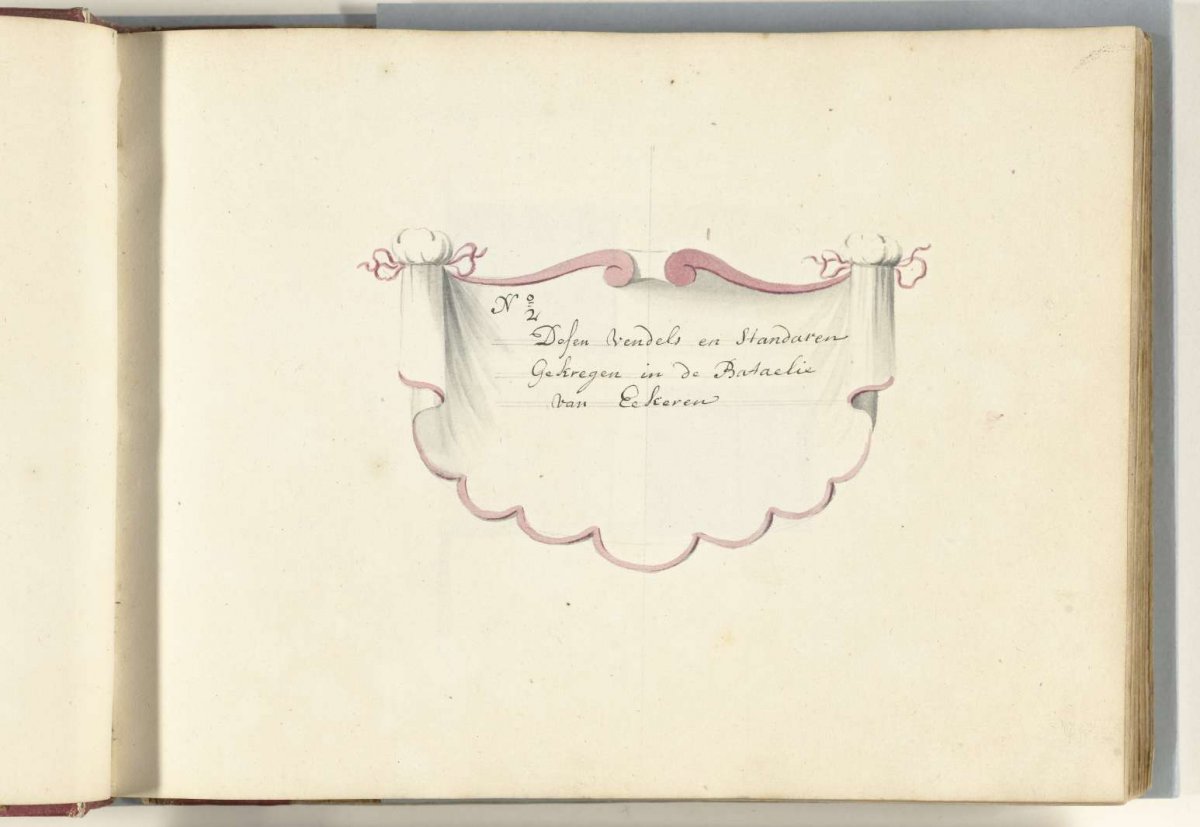 Serial title for the group of banners and standards captured in the battle of Ekeren, 1703, anonymous, 1713 - 1720
