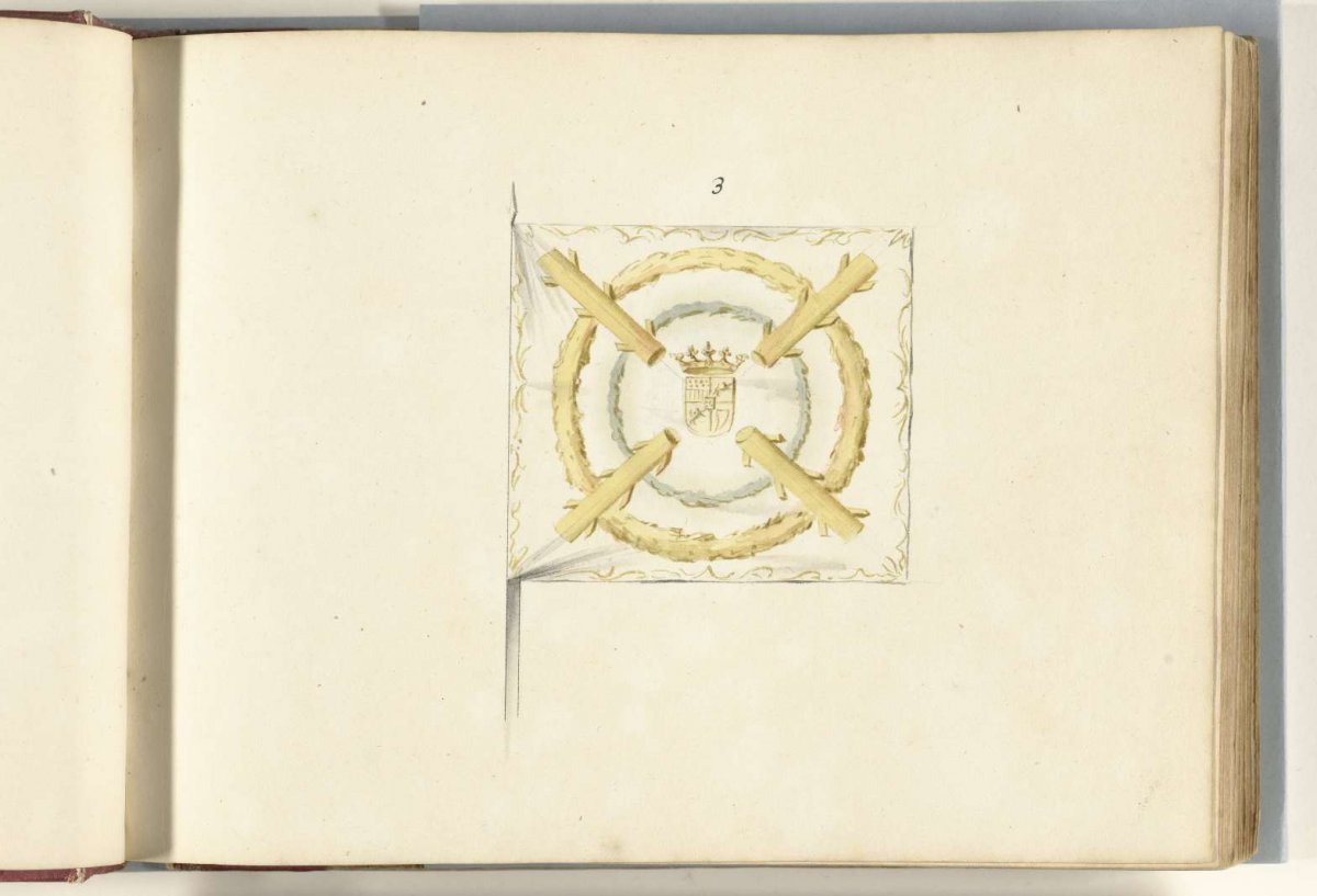 French banner captured near Ostend, 1706, anonymous, 1713 - 1720