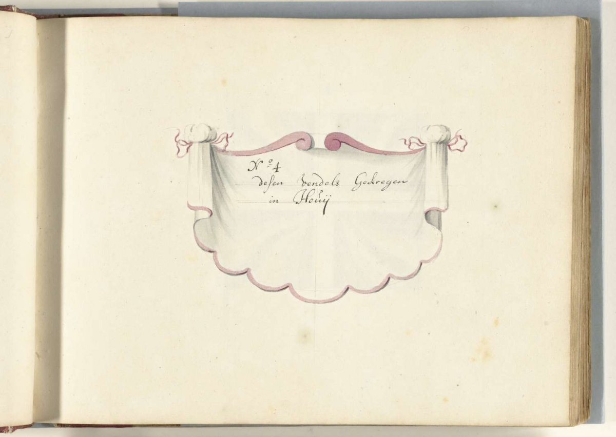 Series title for the group of banners captured at Huy, 1703-1705, anonymous, 1713 - 1720