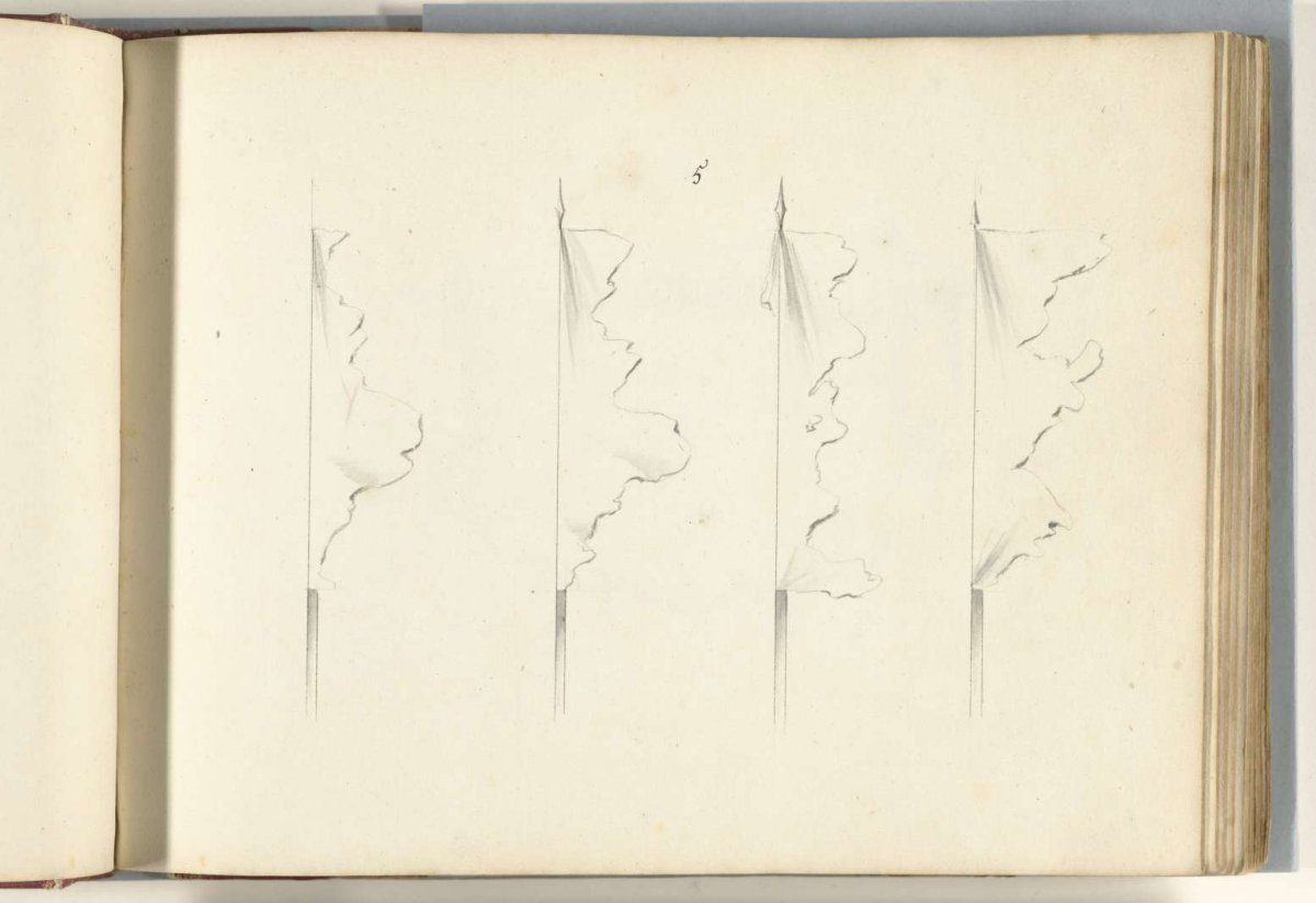 Four French banners in tatters, captured at Ath, 1706, anonymous, 1713 - 1720