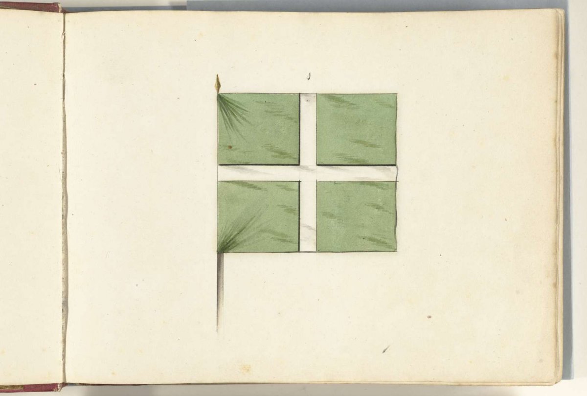 French banner captured in the battle of Spierbach, 1703, anonymous, 1713 - 1720