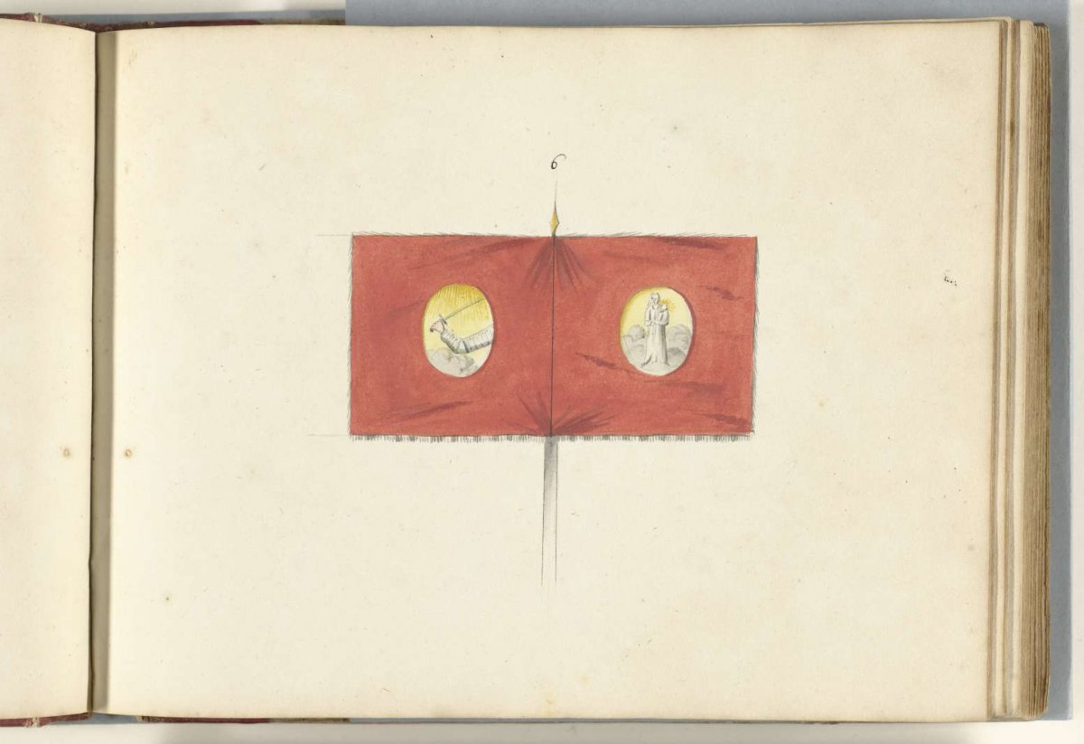French standard captured at the battle of Ramillies, 1706, anonymous, 1713 - 1720