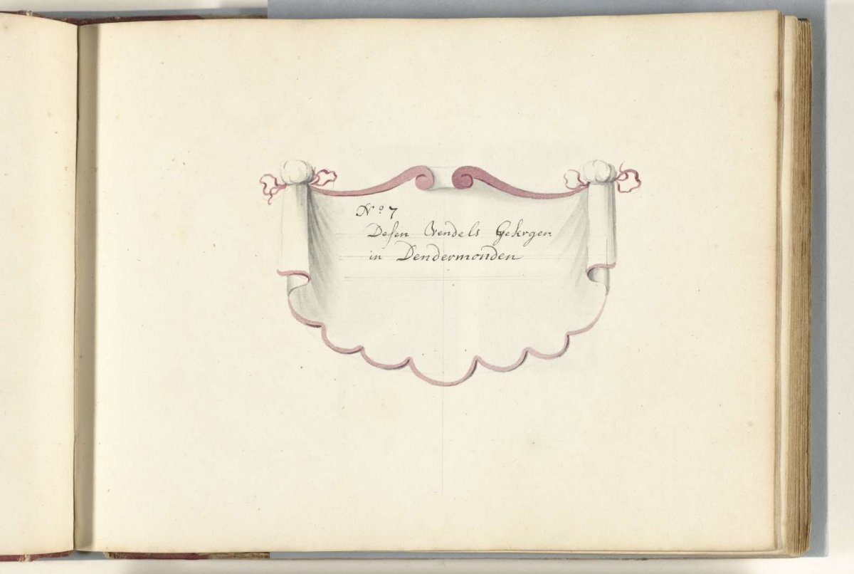 Series title for the group of banners captured at Dendermonde, 1706, anonymous, 1713 - 1720