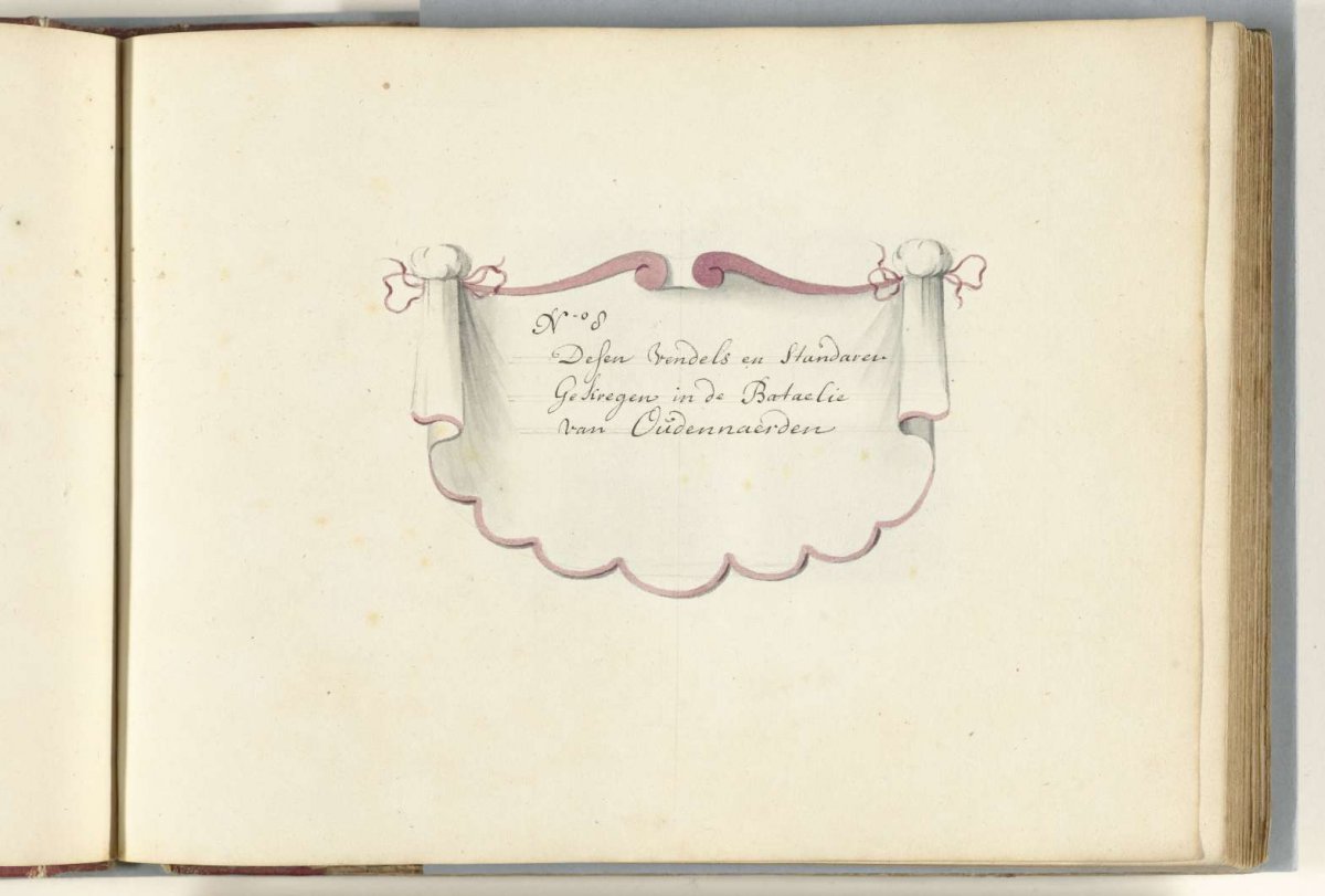 Serial title for the group of banners captured in the battle of Oudenaarde, 1708, anonymous, 1713 - 1720