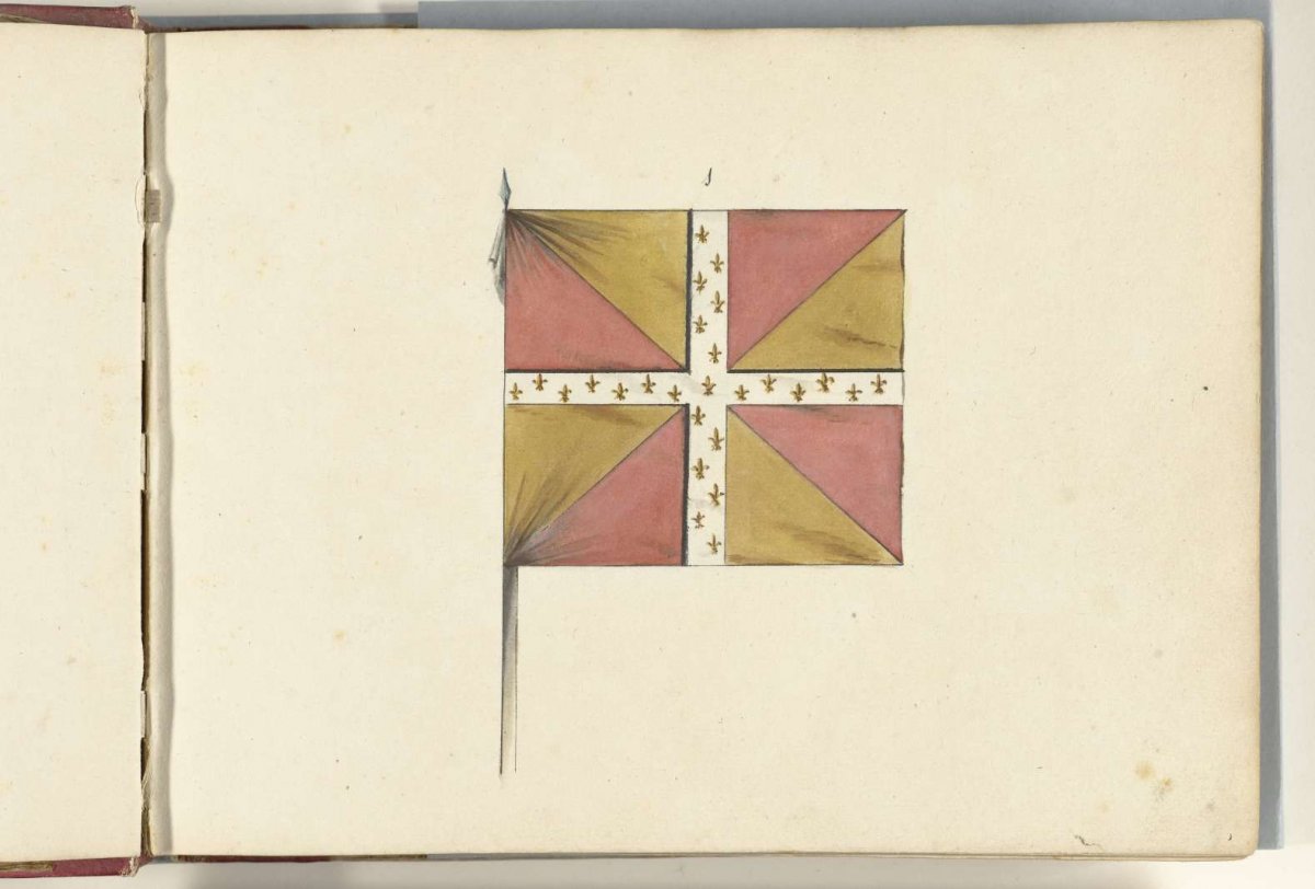 French banner captured in the battle of Spierbach, 1703, anonymous, 1713 - 1720