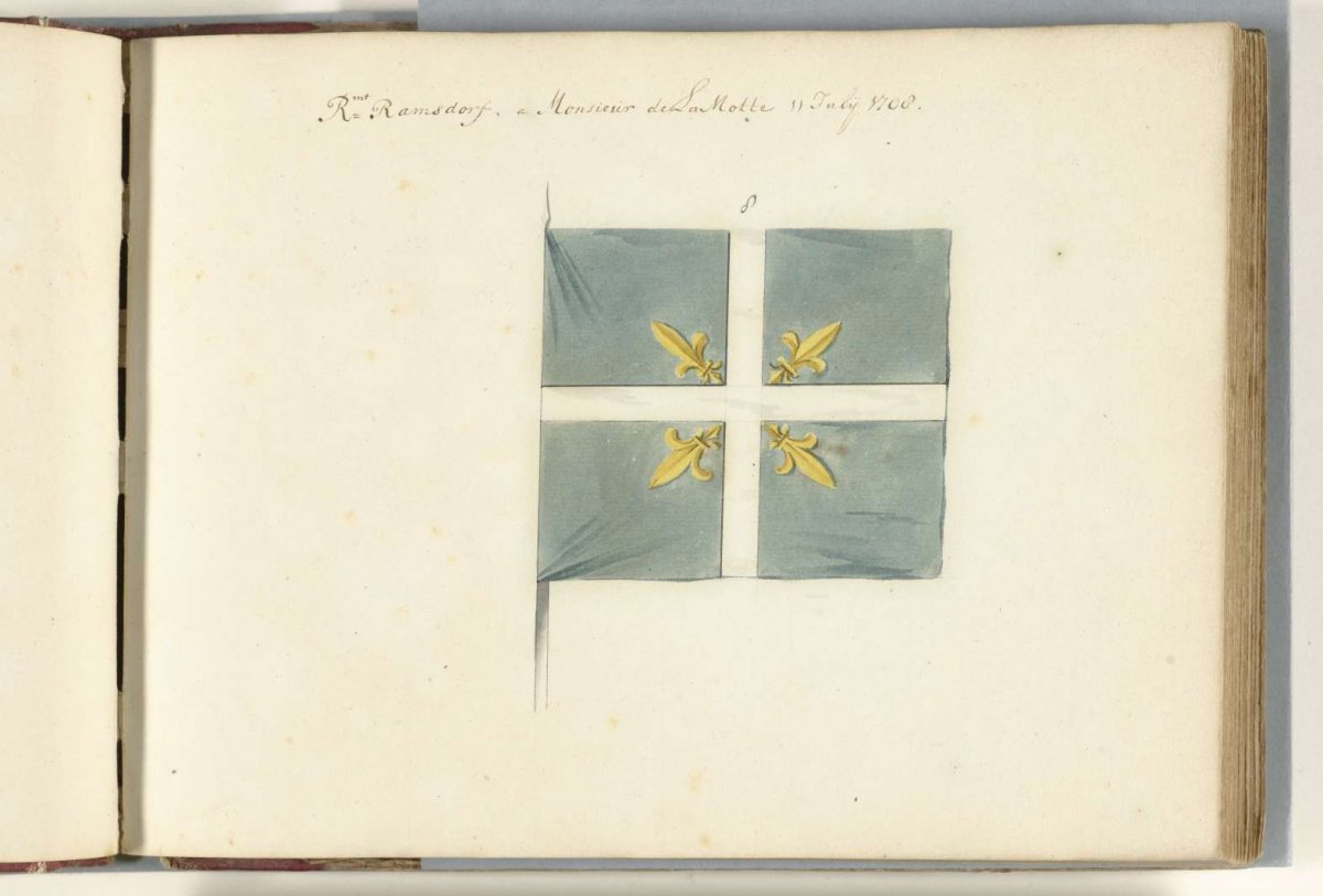 French banner captured in the battle of Oudenaarde, 1708, anonymous, 1713 - 1720