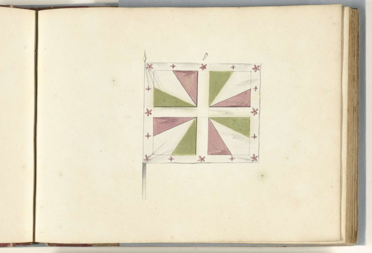 French banner captured in the battle of Oudenaarde, 1708, anonymous, 1713 - 1720