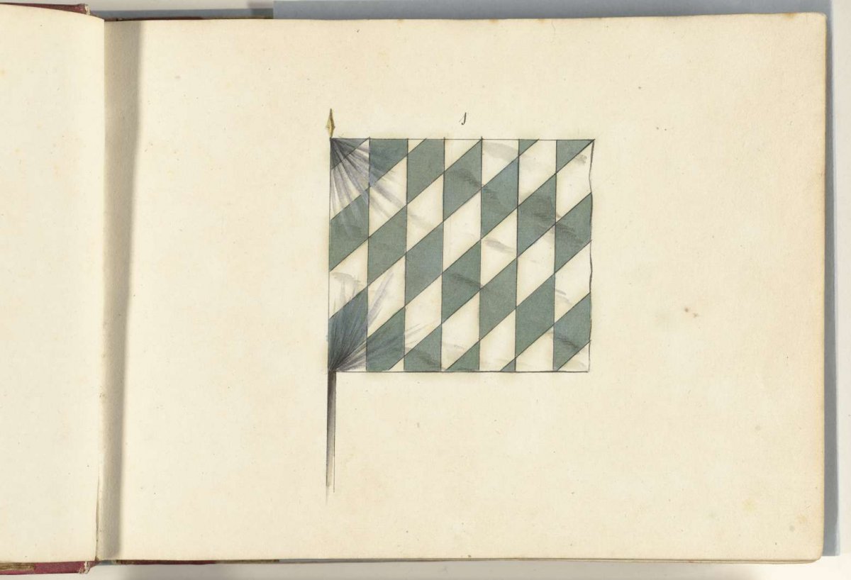 French banner captured in the battle of Spierbach, 1703, anonymous, 1713 - 1720