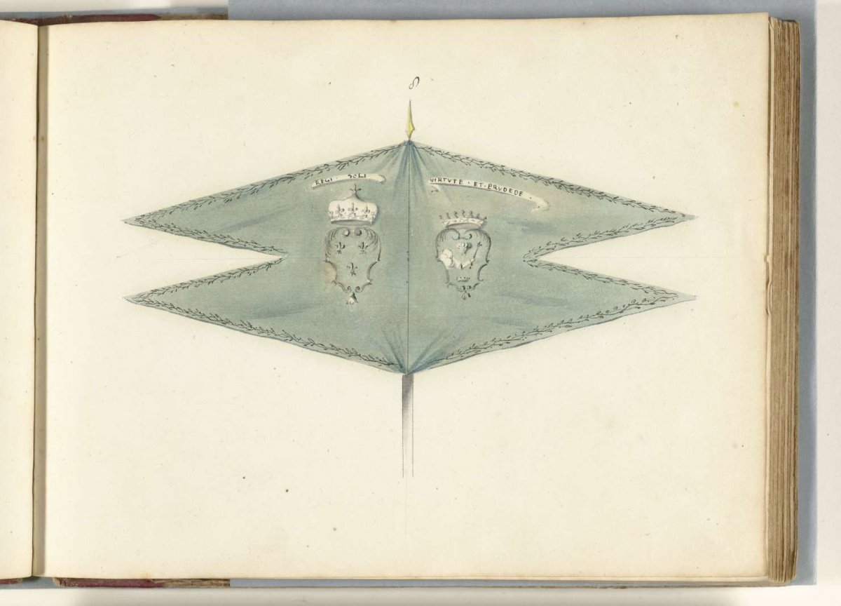 French standard, captured in the battle of Oudenaarde, 1708, anonymous, 1713 - 1720