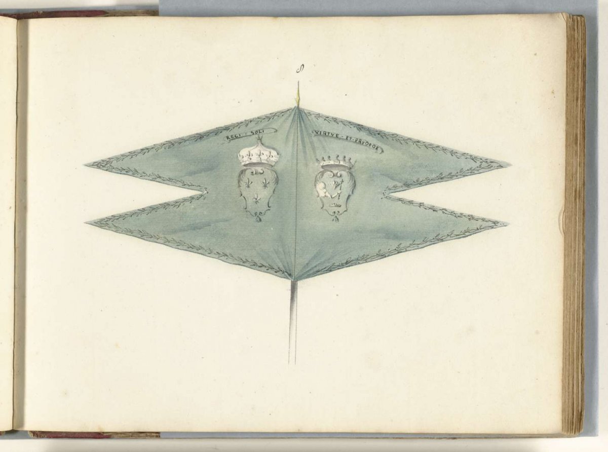 French standard, captured in the battle of Oudenaarde, 1708, anonymous, 1713 - 1720