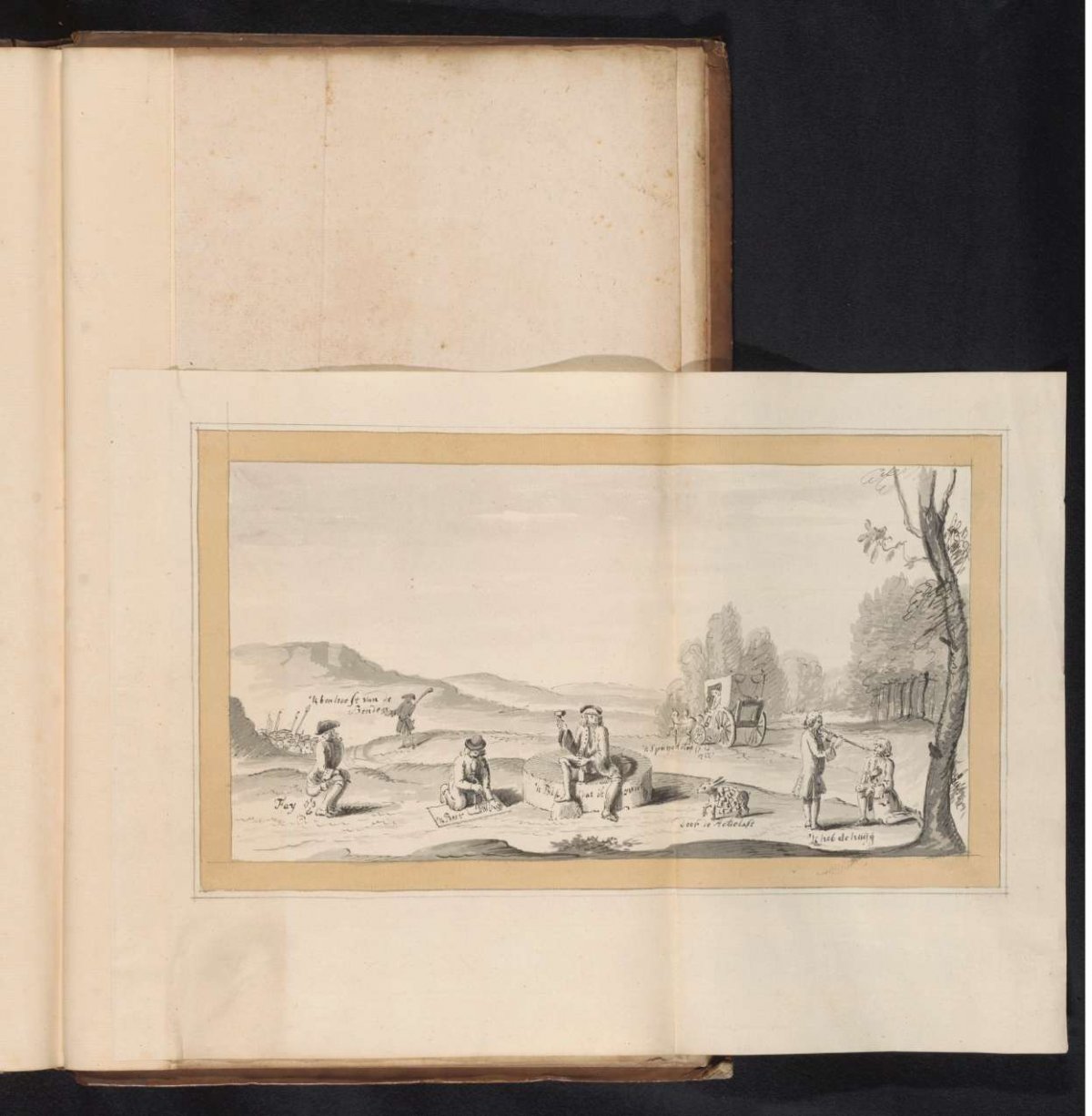 Cartoon on Amsterdam families in the wind trade, 1720, anonymous, 1720
