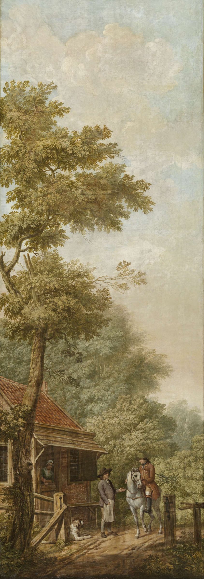 Three Painted Wall Hangings of a Dutch landscape, Jurriaan Andriessen, 1776
