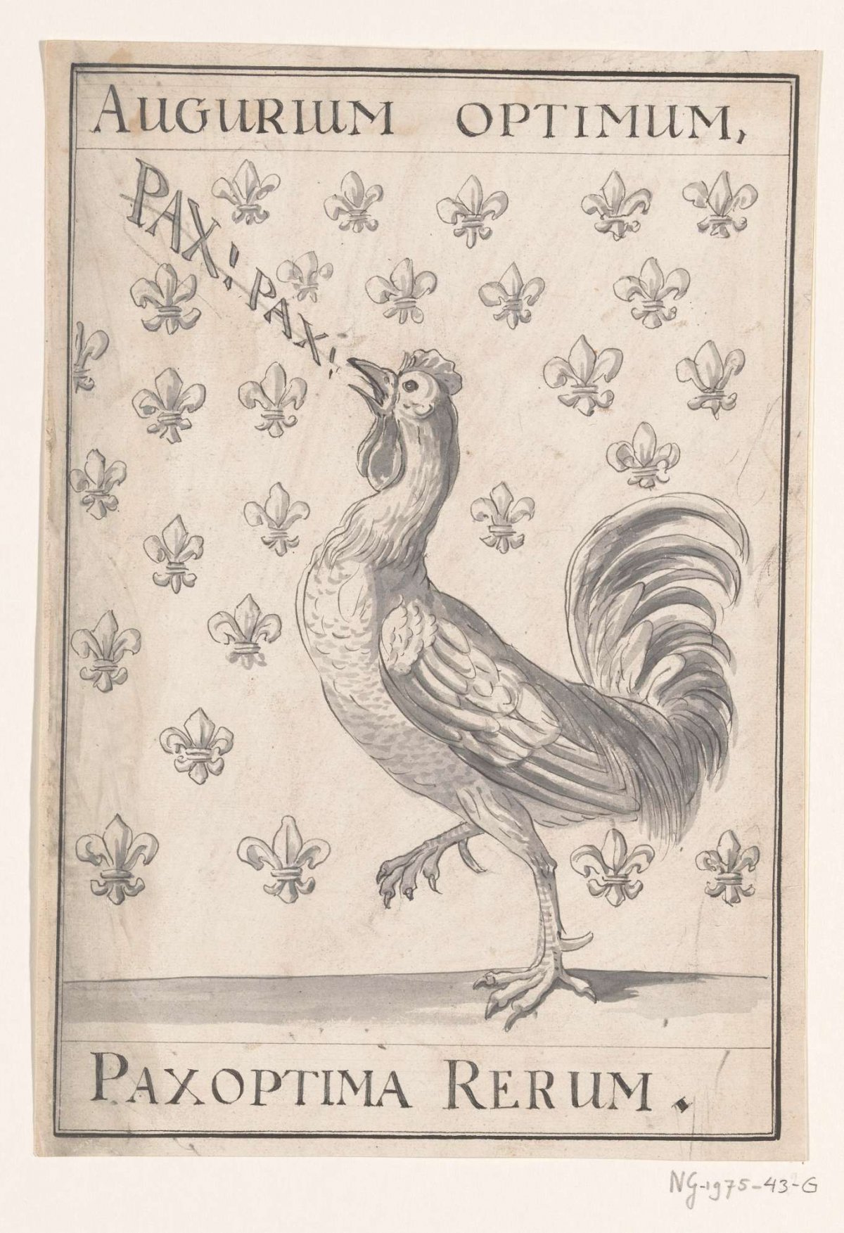 Allegorical emblem at the Peace of Rijswijk, 1697, anonymous, 1697